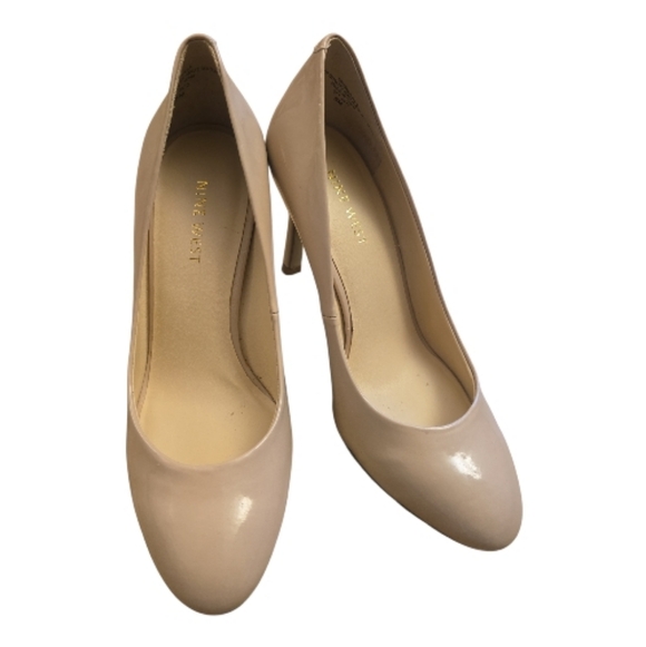 Nine West Shoes - Nine West Women's Nude Beige Pink Pump Patent Leather Heels Size 6
